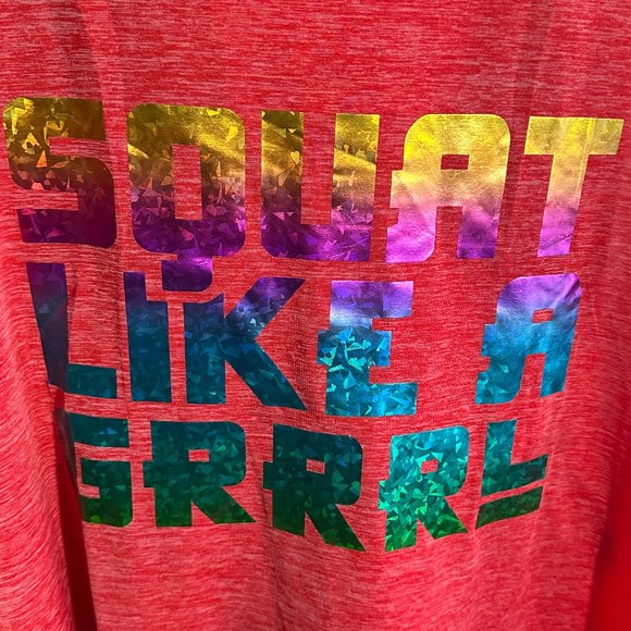 💋 4 FOR $50 /GRRRL "SQUAT LIKE A GIRL" WORKOUT TANK (SZ XXL) (NWT) - Picture 6 of 8
